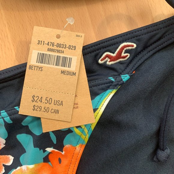 hollister matching floral navy bikini set - Picture 8 of 15